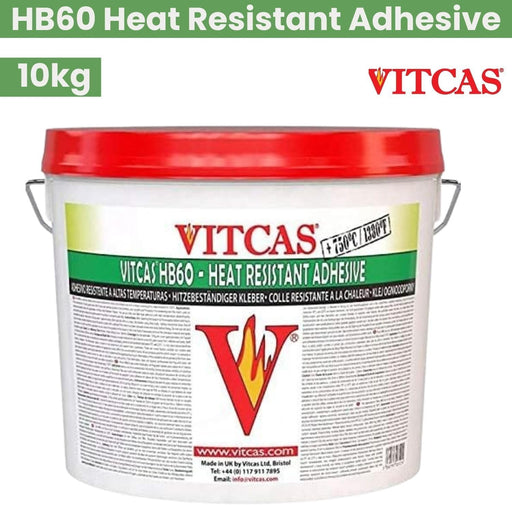 Vitcas Heat Resistant HB60 Adhesive 10kg, Up To 750°C,For Pizza Ovens, BBQ Grill