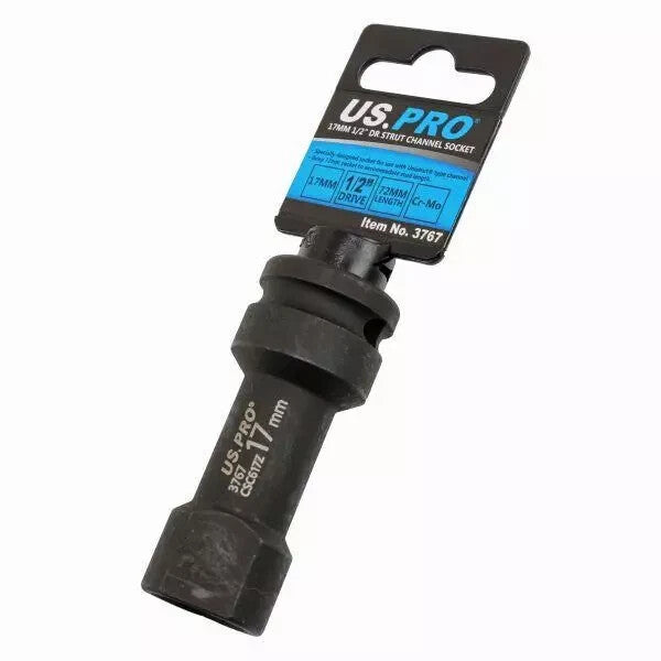 US PRO Tools 17mm Strut Channel Unistrut Type Socket Length 72mm 1/2" DR 3767