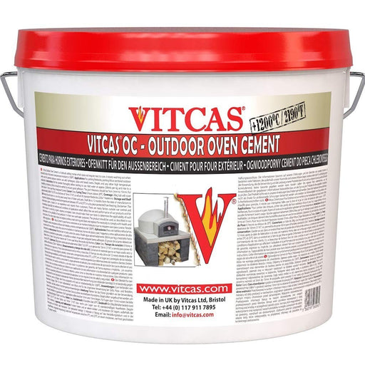 VITCAS 10kg OC-Outdoor Oven Cement – High-Temperature Pizza Ovens, Chimneys, ect