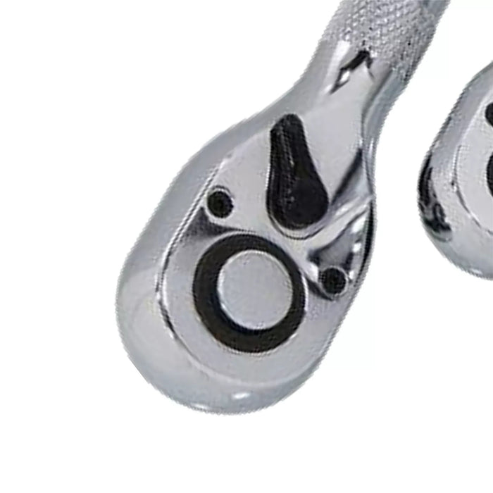 Neilsen Stubby Socket Ratchet Handle Set 1/4" 3/8" 1/2" 72T Set In EVA Foam 3pc