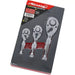 Neilsen Stubby Socket Ratchet Handle Set 1/4" 3/8" 1/2" 72T Set In EVA Foam 3pc