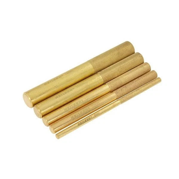 Neilsen 5 Piece Brass Drift Punch Set  6-19mm X 145mm in length Heavy Duty