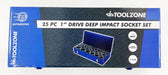 1" Deep Impact Socket Set - Sockets from 17mm - 75mm  Jumbo Socket Set 25 Piece