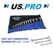 US PRO Tools 16PC SAE Combination Spanner Set 1/4" - 1 1/4" - 2242