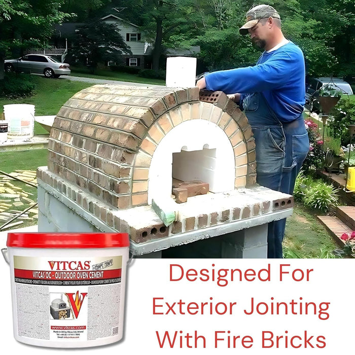 VITCAS 10kg OC-Outdoor Oven Cement – High-Temperature Pizza Ovens, Chimneys, ect