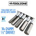 Large Hex Bit Socket Set 14mm 17mm 19mm 22mm 24mm Allen Key Sockets 1/2" Drive