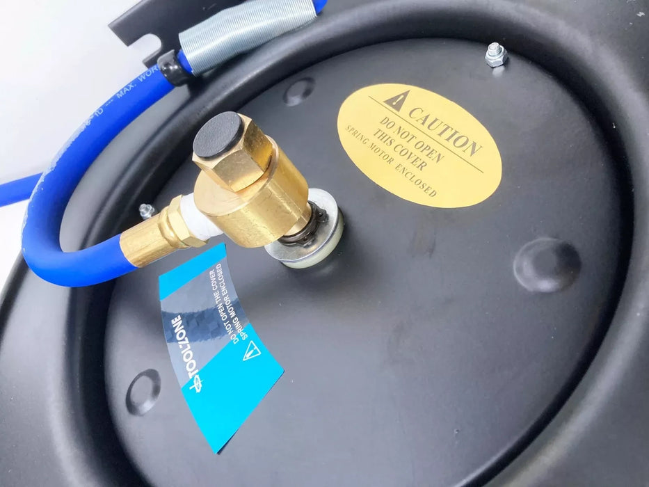 Air Hose Reel with Air Line  3/8” x 30Ft  – 300 PSI, Retractable Wall Mounted
