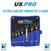 US PRO Tools 7pc 12 Point Open Brake Flare Nut Spanners Wrench Set 8 - 24mm 2044