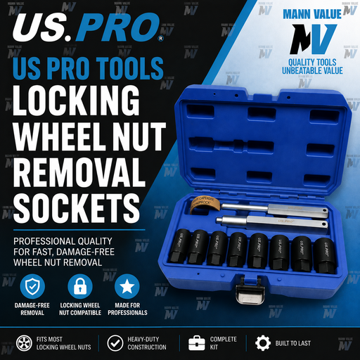 US PRO Tools Locking Wheel Nut Removal Sockets, (Socket, Alloy Wheels ) 6178