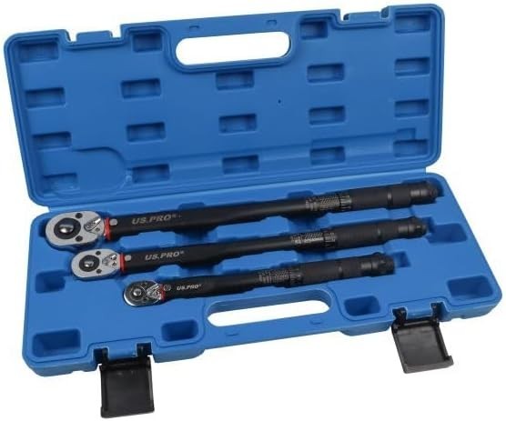 US PRO 3pc Calibrated Torque Wrench Set 2-230nm (1.5-169.5ft-lb) 6936