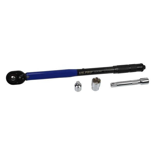 US PRO Tools 1/2" Drive Calibrated Torque Wrench 13.6-203.5 Nm 6845 Socket Tool