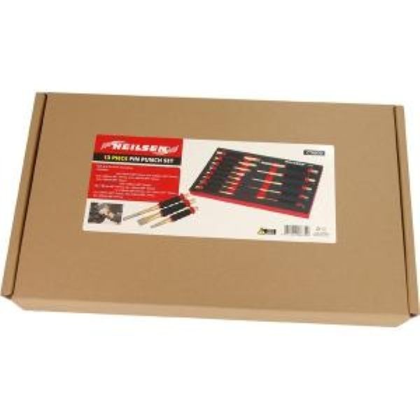 Neilsen 13pc Punch & Chisel Set Hand Tools Mechanical Metal Holes Drill Punches