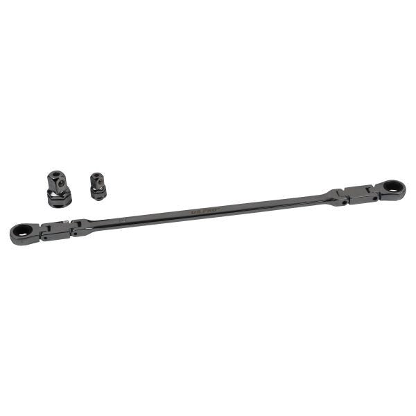 8mm to 19mm Double Jointed Flex Head Long Reach Ratchet Spanner Set US PRO TOOLS