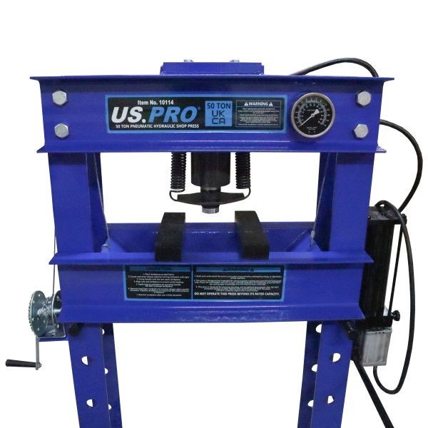US PRO Heavy Duty Hydraulic Shop Press 50T (Pressure Gauge Garage Workshop)