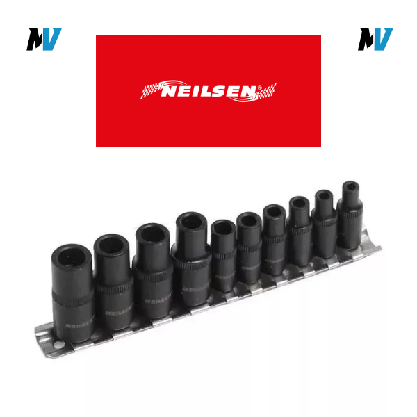 Magnetic Tap Socket Set 10-Piece Tap Holders 1/4" & 3/8" M1.5-M14 CT5615