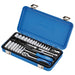 DRAPER 16365 45 PIECE 1/4" SQ. DR. METRIC SOCKET SET IN METAL CASE