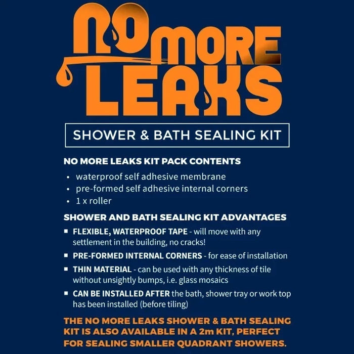 No More Leaks Shower & Bath Sealing Kit Flexible  4m Abacus | ETTM-90-0004