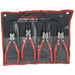 Neilsen 4pc Circlip Snap Ring Pliers Internal External Bent Straight Plier Set