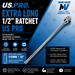 US PRO Extra Long 510mm 1/2 DR 72T Quick Release Ratchet Quick Release 4154