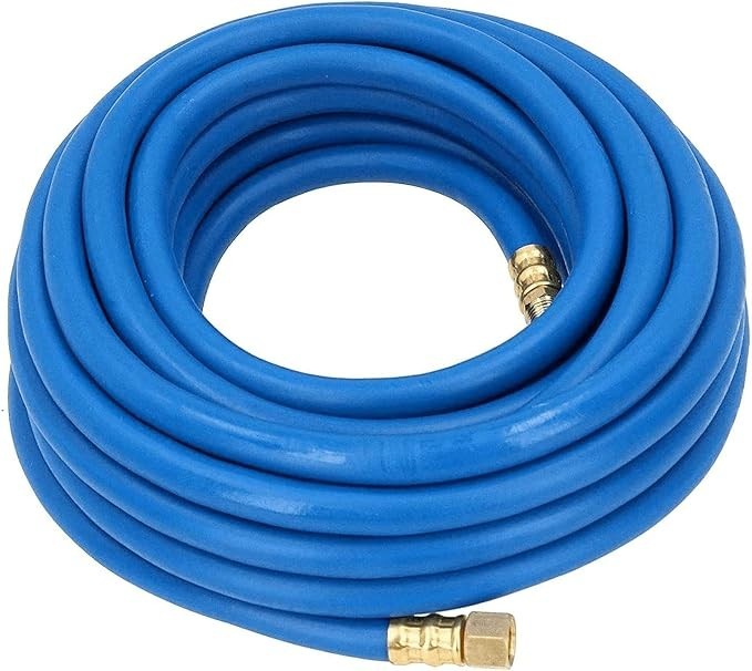 Air Hose Line 10M 30ft 1/4" BSP Air Line Reel 8MM Hi Vis Compressor Tool Brass