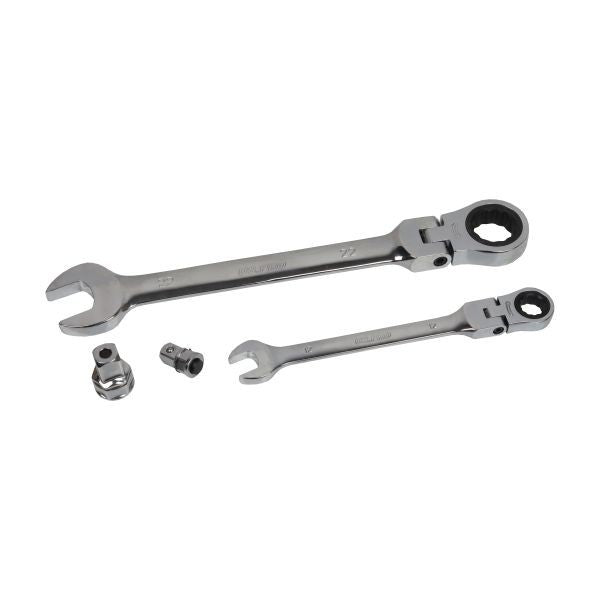US PRO 20pc Metric Flex Head Ratchet Spanner / Wrench Set Gear Ratchet 8 - 32mm